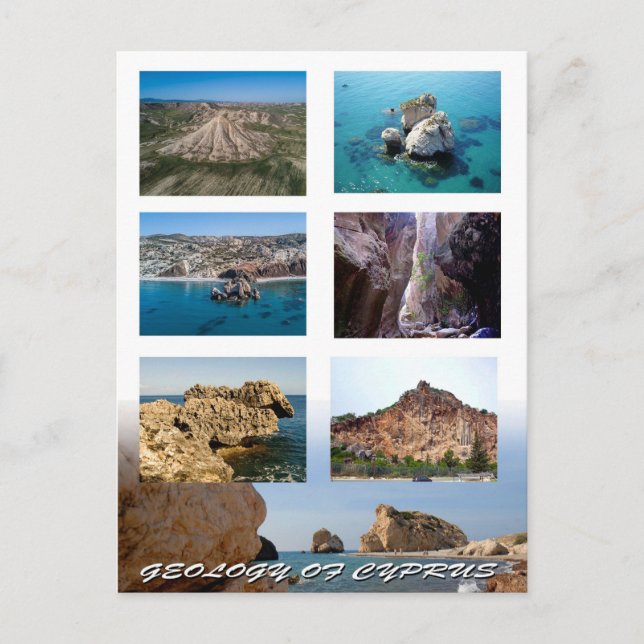 Carte Postale Géologie de Chypre (Devant)