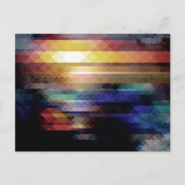 Carte Postale Géométrie Abstraite des couleurs (Devant)