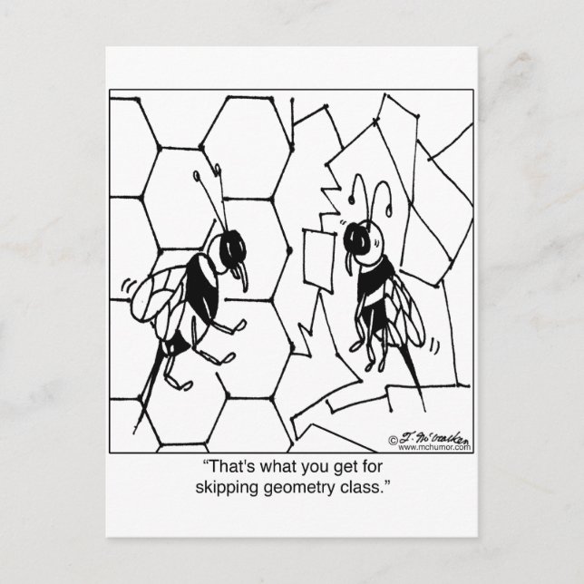 Carte Postale Géométrie des abeilles (Devant)