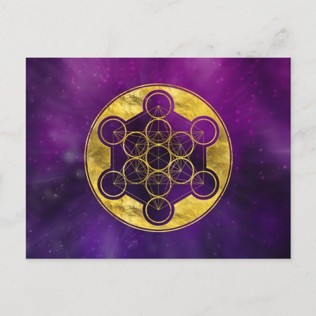 Carte Postale Géométrie sacrée du cube de Metatron (Devant)