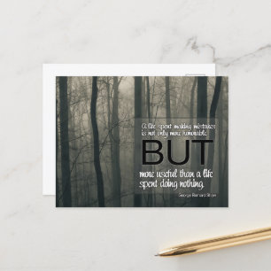 Carte Postale George Bernard Shaw Citation inspirante "Erreurs"