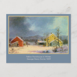 Carte Postale George Durrie Jaune Russe Pays Ferme