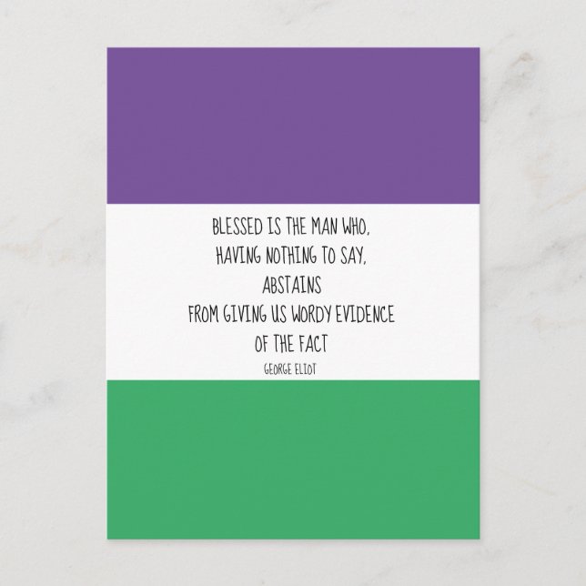 Carte postale George Eliot Citation (Devant)