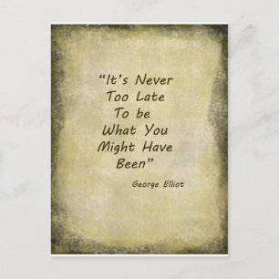 Carte Postale George Elliot, jamais trop grand
