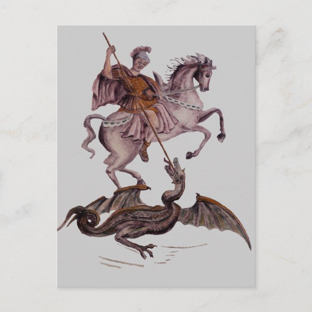 CARTE POSTALE GEORGE ET LE DRAGON (Devant)