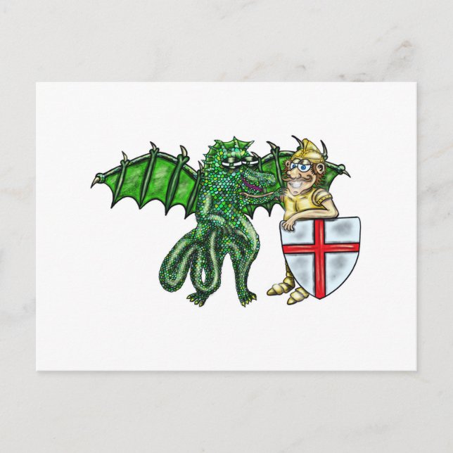 Carte Postale George et le dragon (Devant)
