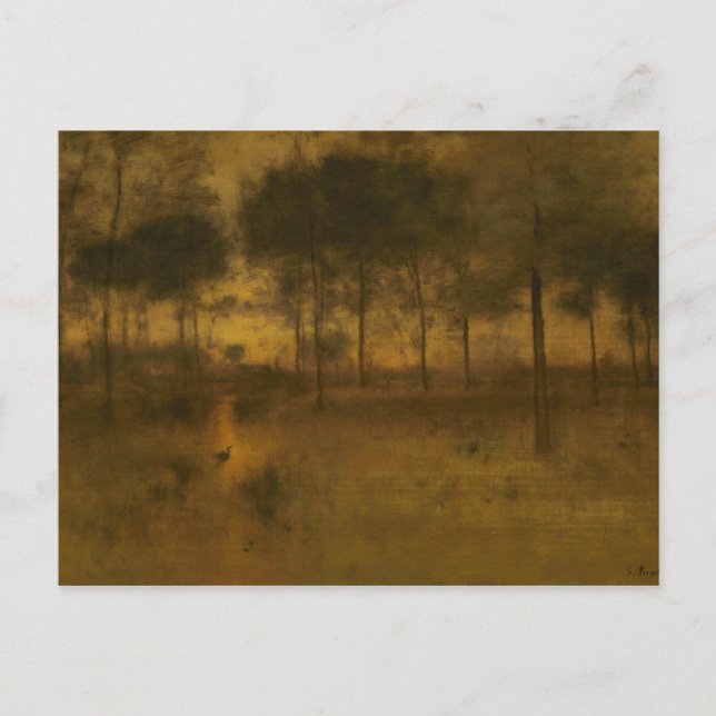 Carte Postale George Inness - La maison du héron (Devant)