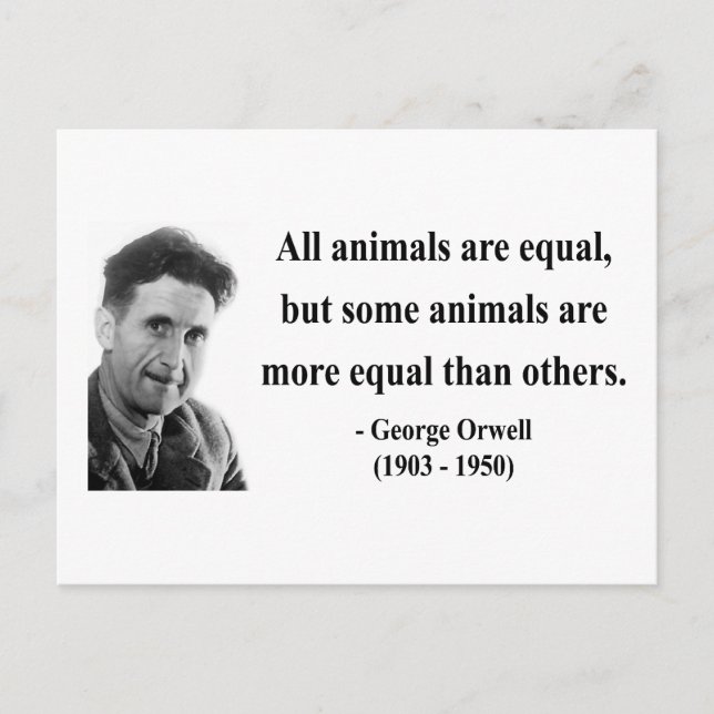 Carte Postale George Orwell Citation 3b (Devant)