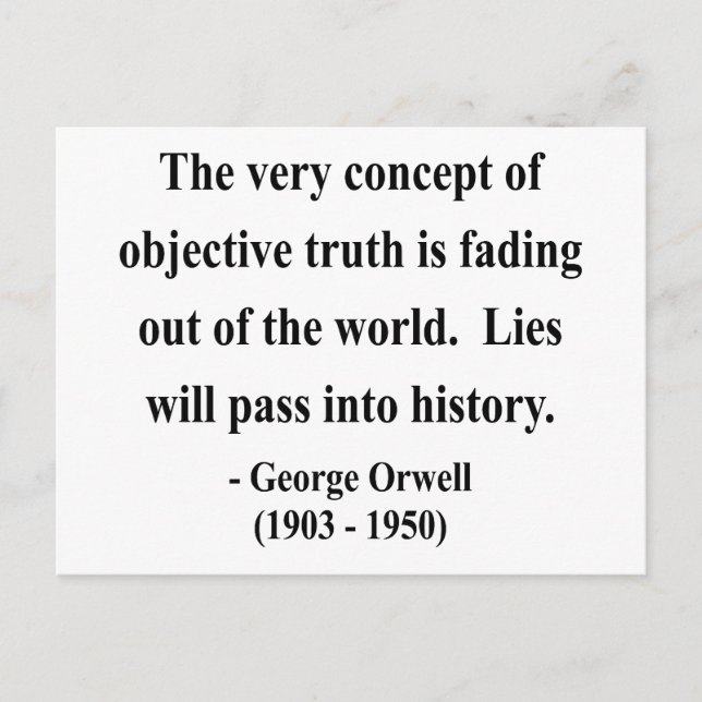 Carte Postale George Orwell Citation 7a (Devant)