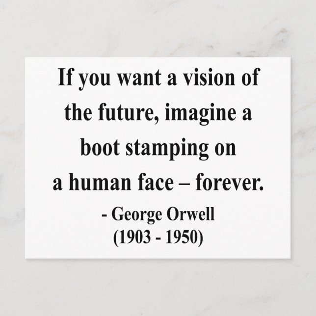 Carte Postale George Orwell Citation 9a (Devant)