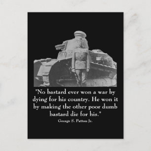 Carte Postale George Patton et Citation
