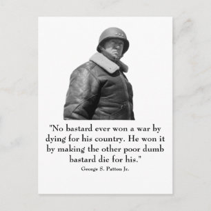 Carte Postale George Patton et Citation