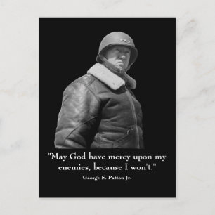 Carte Postale George Patton et Citation