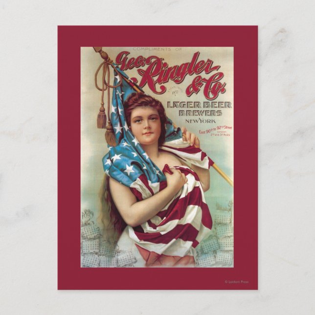 Carte Postale George Ringler & CO. Affiche de bière (Devant)