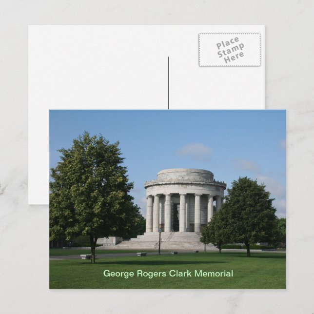 Carte Postale George Rogers Clark Memorial Vincennes Indiana (Devant / Derrière)
