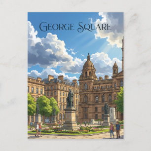 Carte Postale George Square, Glasgow Écosse