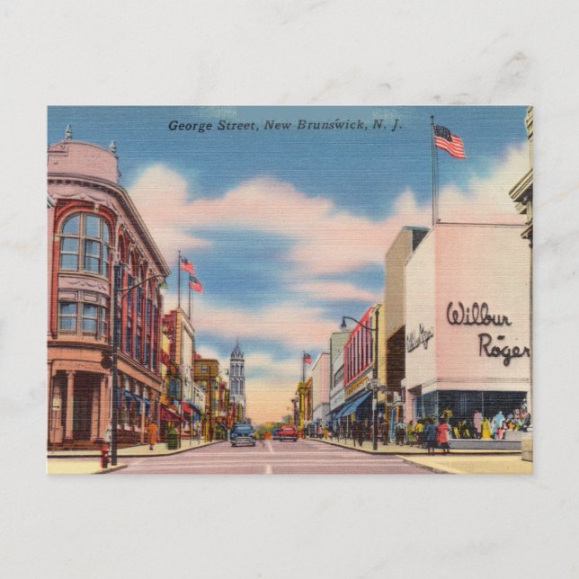 Carte Postale George Street, Nouveau-Brunswick, New JerseyGeorge (Devant)