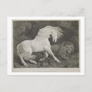 Carte Postale George Stubbs   Un cheval affligé par un lion, eng