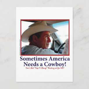 Carte Postale George W. Bush dans le Casquette Cowboy
