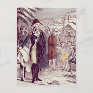 Carte Postale George Washington à Valley Forge