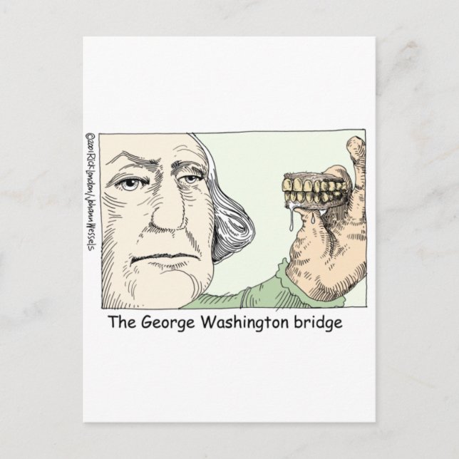 Carte Postale George Washington Dents Drôle Drôle Cadeaux & Obje (Devant)