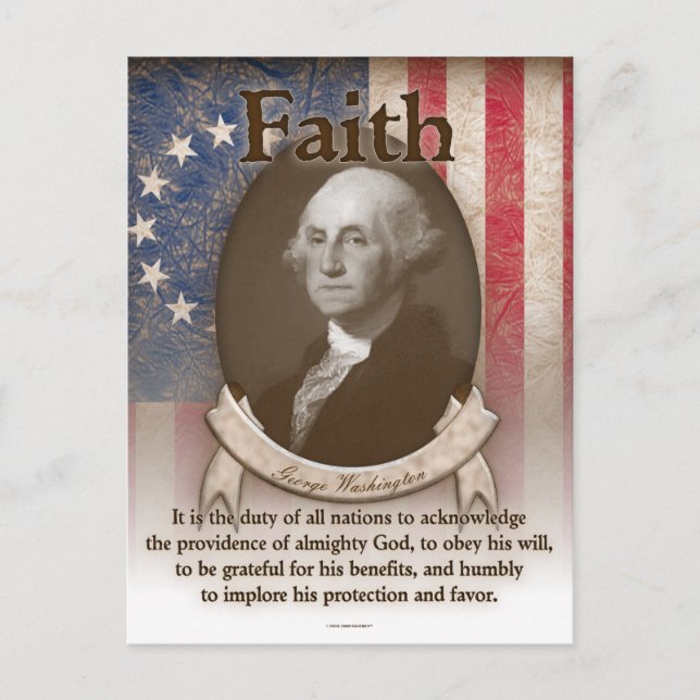 Carte Postale George Washington - foi (Devant)
