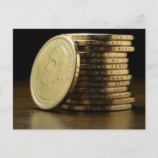 Carte Postale George Washington Présidentielle $1 Pièce (Devant)