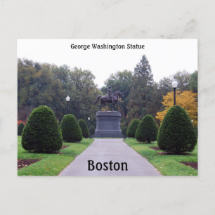 Carte Postale George Washington Statue, Boston Public Gardens