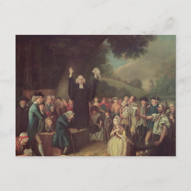 Carte Postale George Whitefield prêche (Devant)
