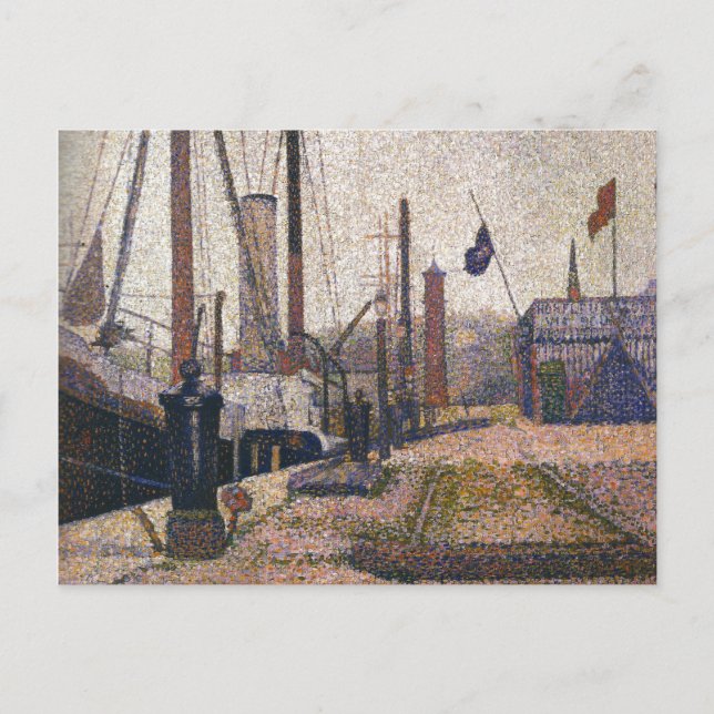 Carte Postale Georges Seurat La Maria à Honfleue (Devant)