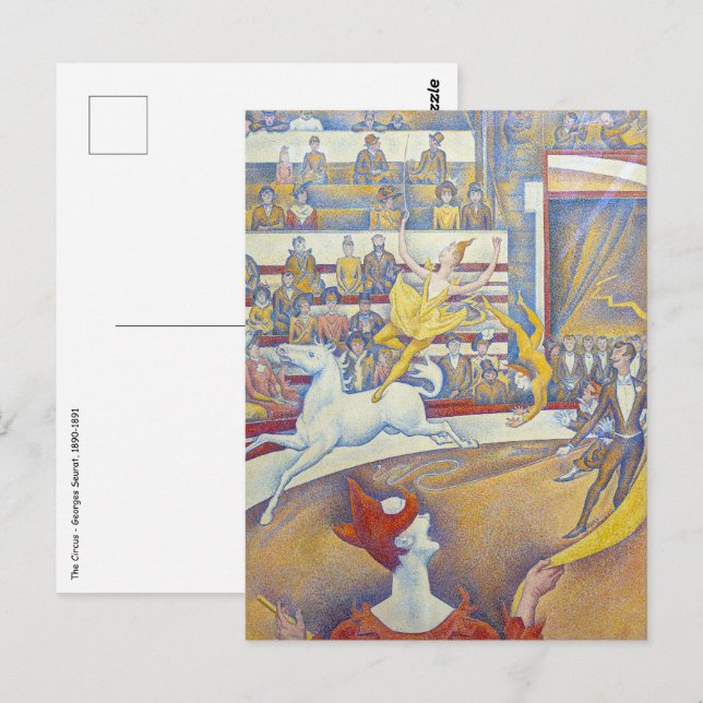 Carte Postale Georges Seurat - Le Cirque (Devant / Derrière)