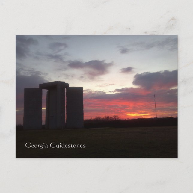 Carte postale Georgia Guidestone Sunset (Devant)
