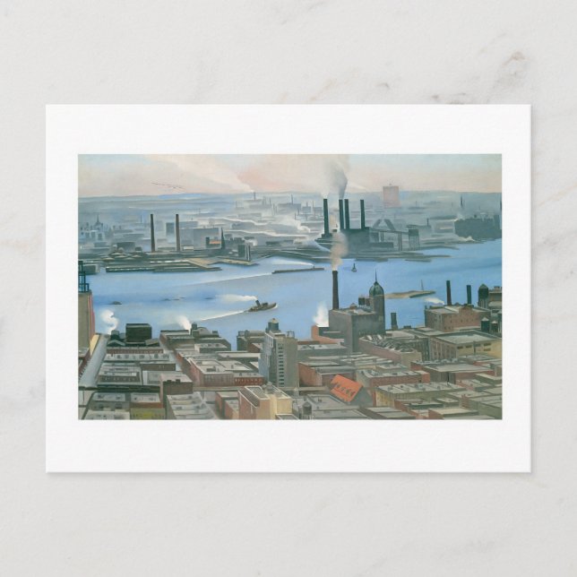 Carte Postale Georgia O'Keefe, East River de la 30ème histoire (Devant)