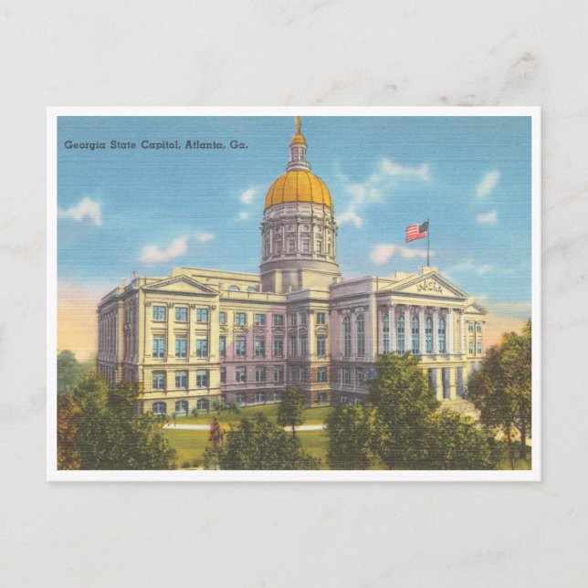 Carte Postale Georgia State Capitol Atlanta Vintage (Devant)