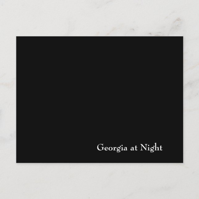 Carte Postale Géorgie la nuit (Devant)