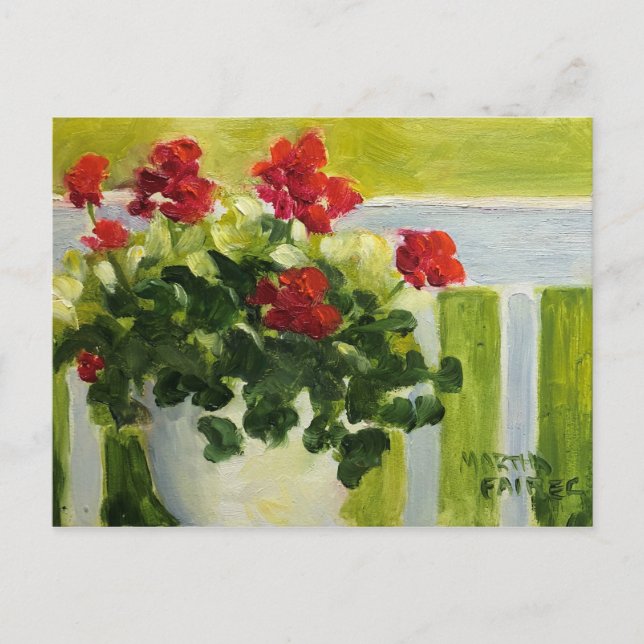 Carte Postale Geraniums avant (Devant)