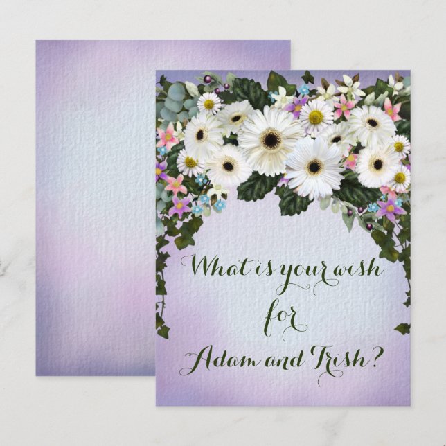 Carte Postale Gerbera Daisies Swag Voeux Mariages (Devant / Derrière)