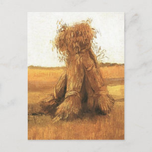 Carte Postale Gerbes de blé dans un champ, van Gogh