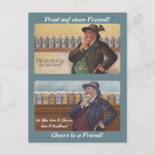 Carte Postale German Proverb Postcrossing Friend Toast Postcard