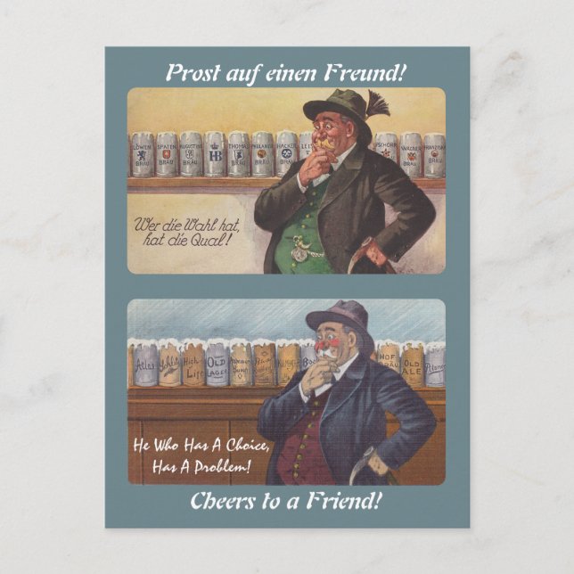 Carte Postale German Proverb Postcrossing Friend Toast Postcard (Devant)