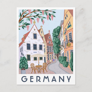 Carte Postale Germany Village Illustrated Travel Postcard 