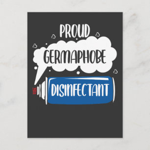 Carte Postale Germaphobe Caretaker Janitor Bactéries Nettoyage
