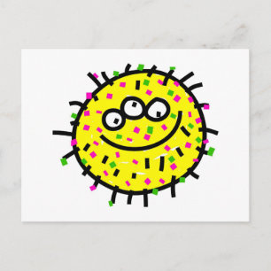 Carte Postale Germe de dessin jaune