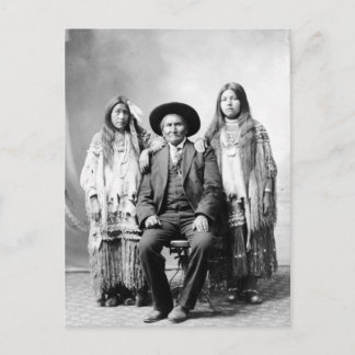 Carte Postale Geronimo et deux nièces
