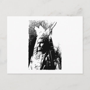 Carte Postale Geronimo noir et blanc