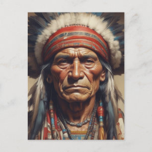 Carte Postale Geronimo Portrait du chef guerrier indien