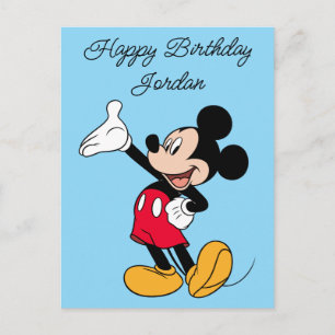 Carte Postale Geste de la main ouverte de Mickey Mouse