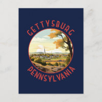 Gettysburg Pennsylvanie Retro Cercle en détresse