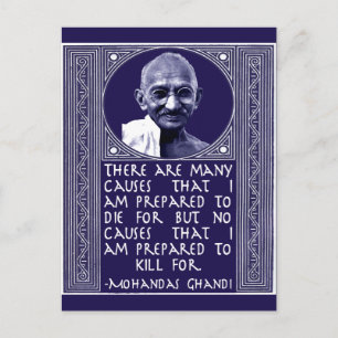 Carte Postale Ghandi sur les causes