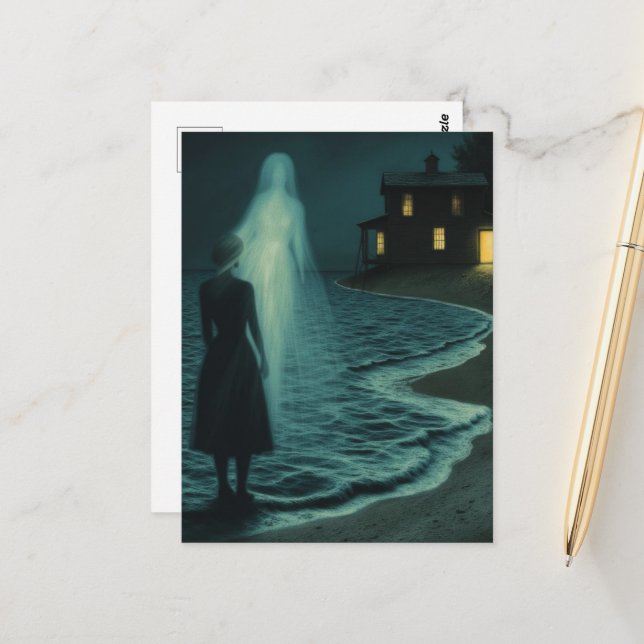 Carte Postale Ghost on the Beach (Devant/Arrière en situation)